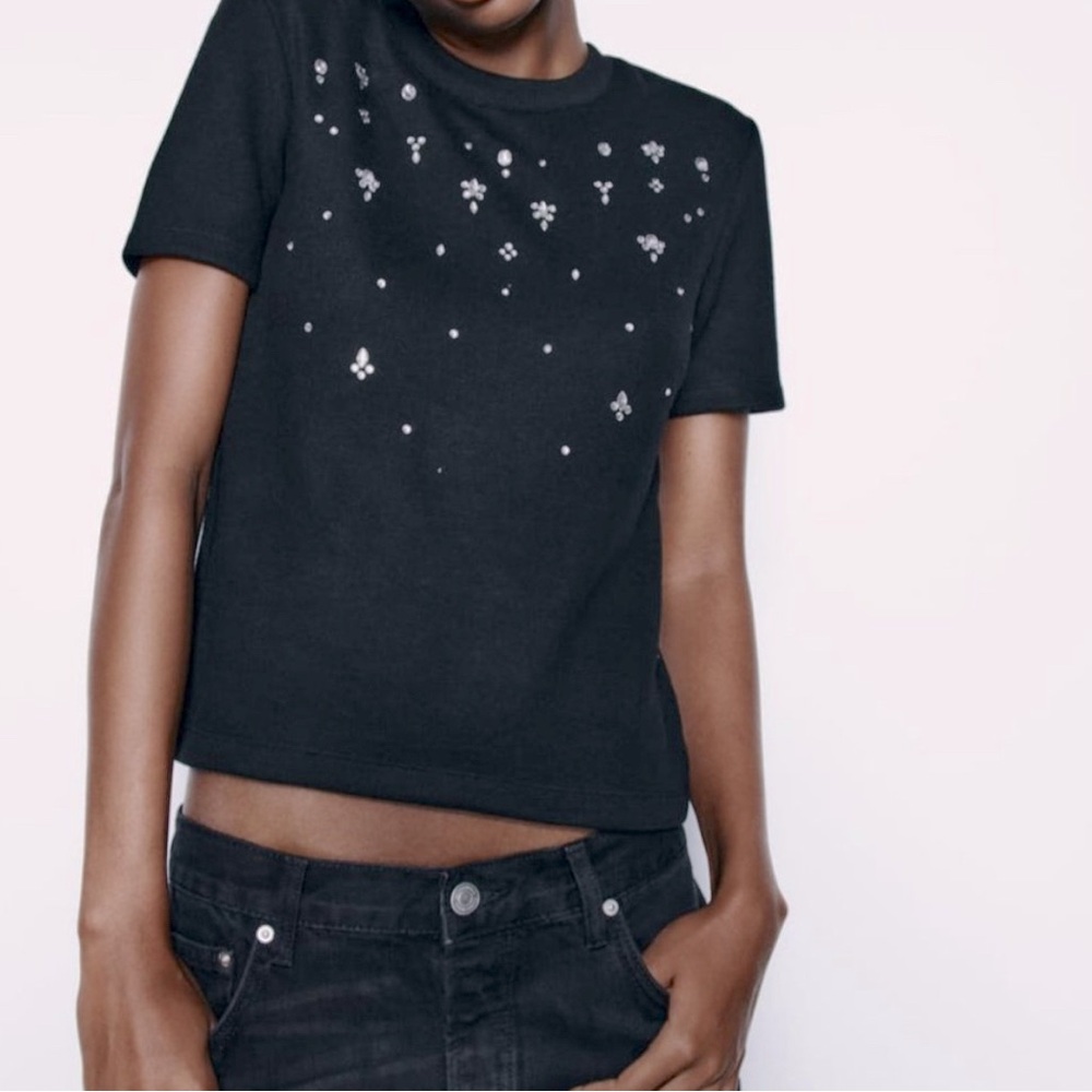 New with tags Zara Jeweled Top